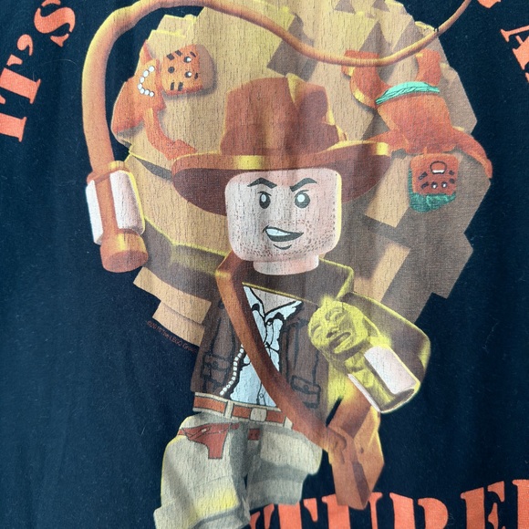 Boys Black Lego Top Size 7-8 Years 128cm Indiana Jones Next - Picture 3 of 7